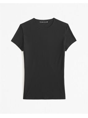 Abercrombie & Fitch Black soft Matte seamless Short Sleeve baby Tee